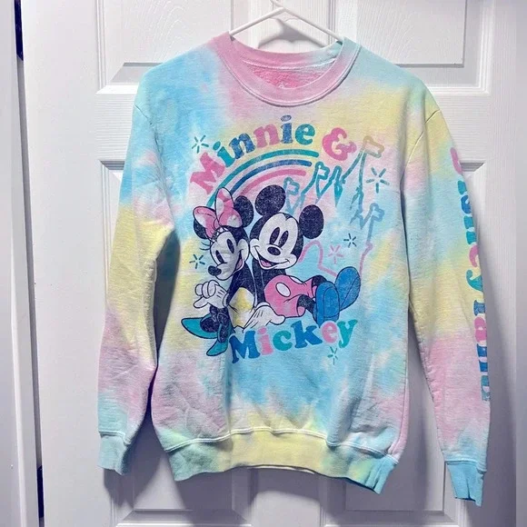 Disney Minnie/Mickey Tie-dye Pullover Girls XL - Picture 1 of 5